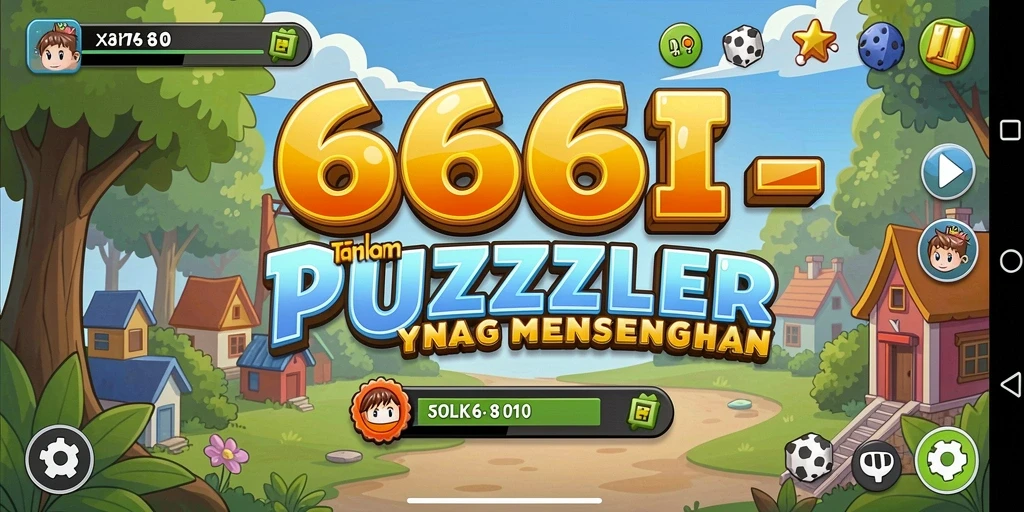 Tampilan gameplay menantang di 666I dengan berbagai level puzzle.
