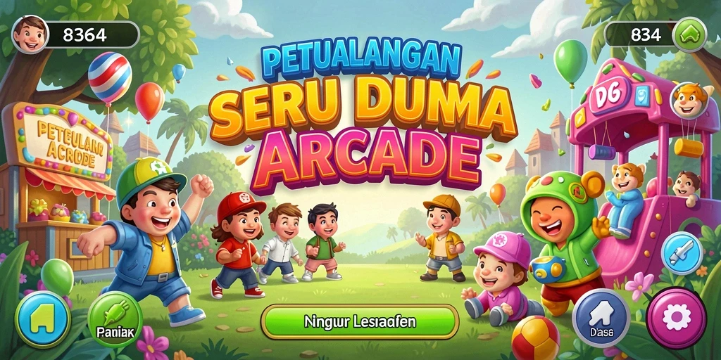 Tangkapan layar utama 8364 menunjukkan gameplay seru dan penuh warna.