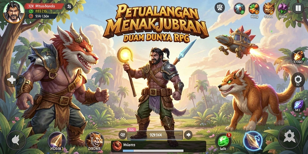 Tangkapan layar dari gameplay menakjubkan di 9ZK RPG.