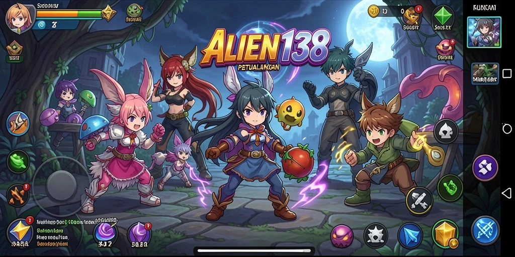 Tampilan gameplay yang seru dan penuh aksi dari ALIEN138.