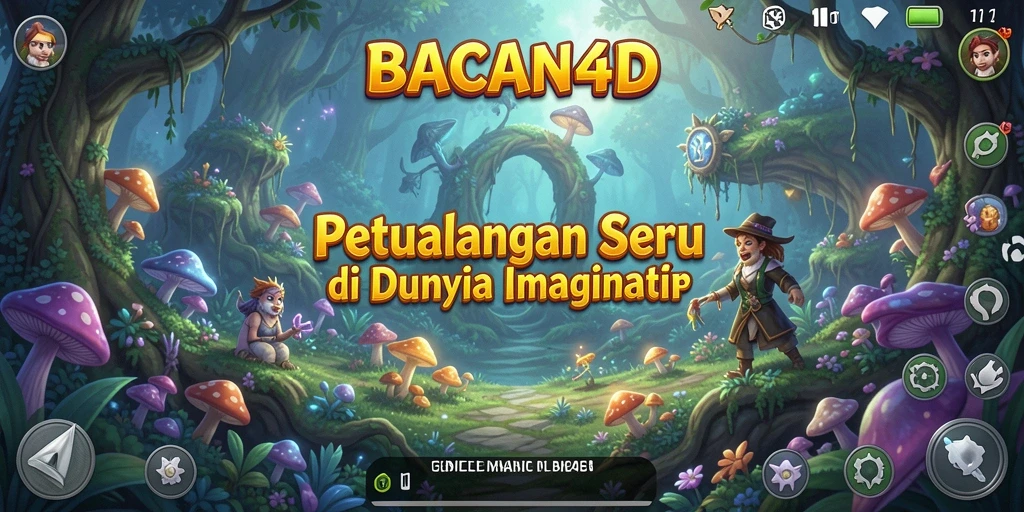 Tampilan aksi seru dalam BACAN4D saat menjelajahi dunia petualangan.