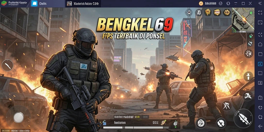 Gameplay mendebarkan BENGKEL69 dengan aksi tembak-menembak yang intens.