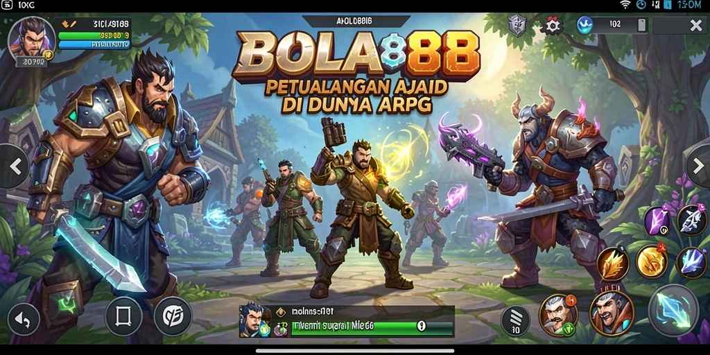 Tampilan gameplay dinamis dan petualangan seru di BOLA88.