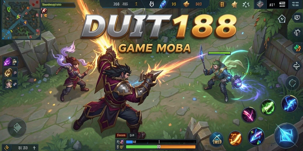 Gameplay seru DUIT188 dalam pertarungan MOBA yang menegangkan.