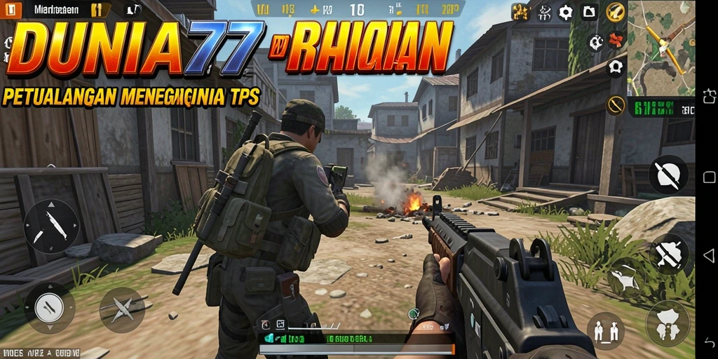 Screenshot DUNIA77 menampilkan aksi seru dalam pertempuran TPS.