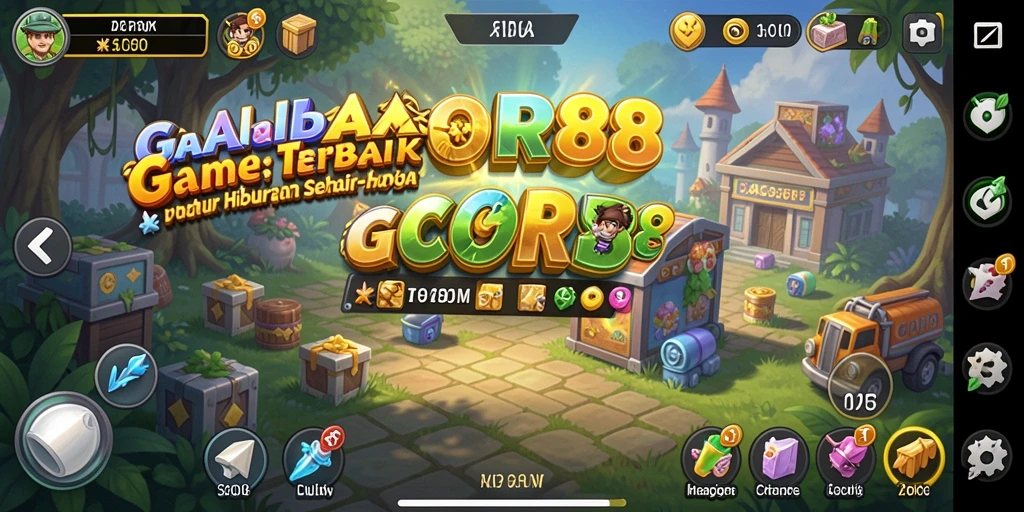 Tampilan gameplay GACOR88 dengan karakter yang bergerak otomatis.