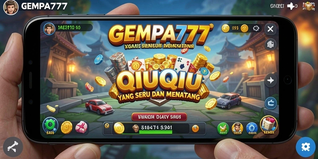 Tampilan gameplay GEMPA777 dengan grafis menarik dan pengalaman bermain QiuQiu.