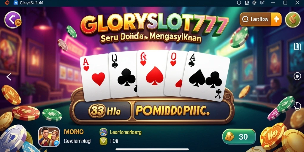 Gameplay menantang dalam GLORYSLOT777 dengan tema Domino yang seru.