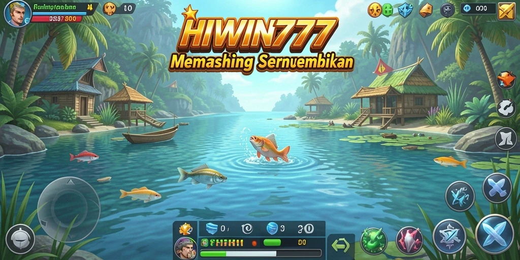 Gameplay memancing yang seru dengan berbagai jenis ikan.
