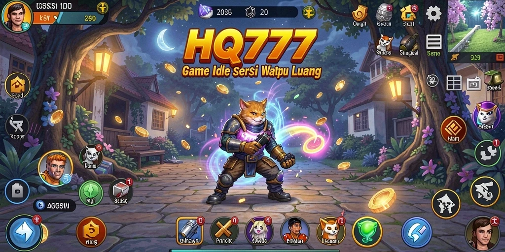 Tangkapan layar utama HQ777 menampilkan gameplay seru dan interaktif.