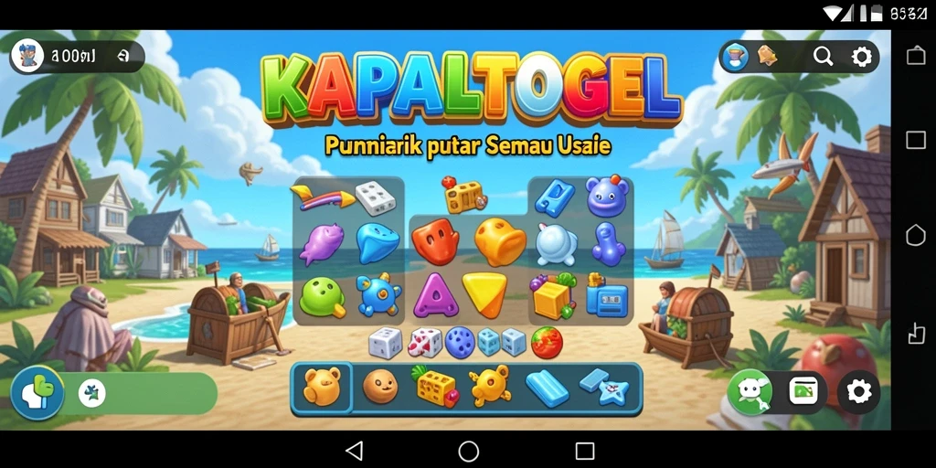 Tampilan gameplay KAPALTOGEL dengan tantangan puzzle yang menarik.
