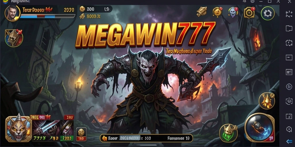 Tangkapan layar dari gameplay horor mengerikan MEGAWIN777.