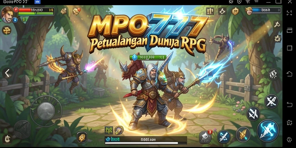 Tangkapan layar menunjukkan aksi seru dalam permainan RPG MPO777.