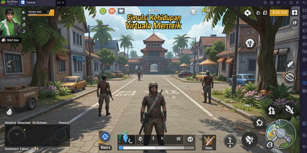 Tangkapan layar menunjukkan gameplay yang mengasyikkan dalam NOX123.
