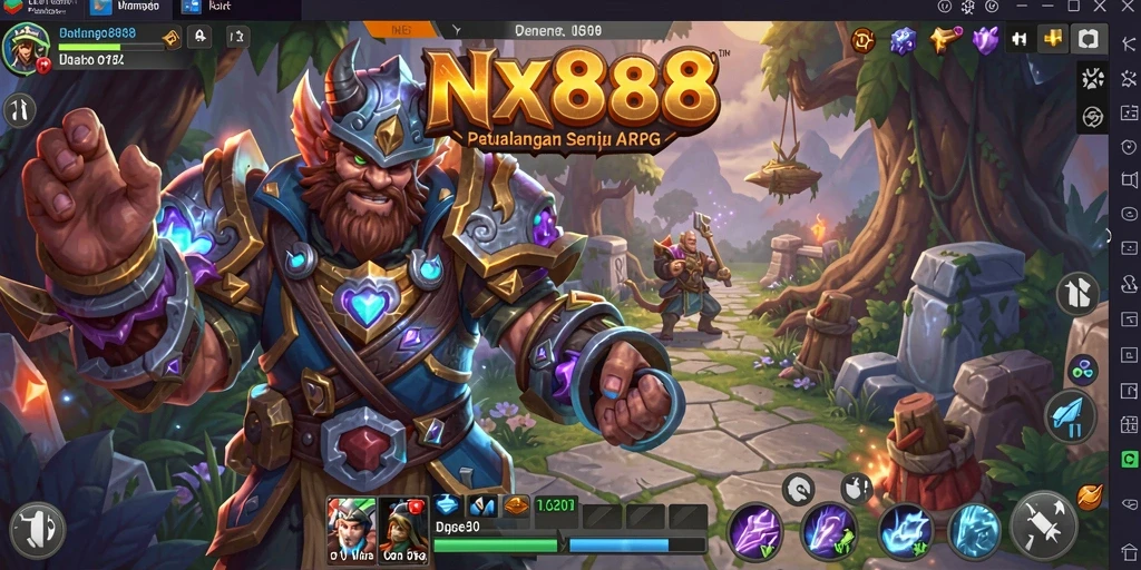 Tampilan gameplay menarik dari NX888 dalam aksi ARPG.