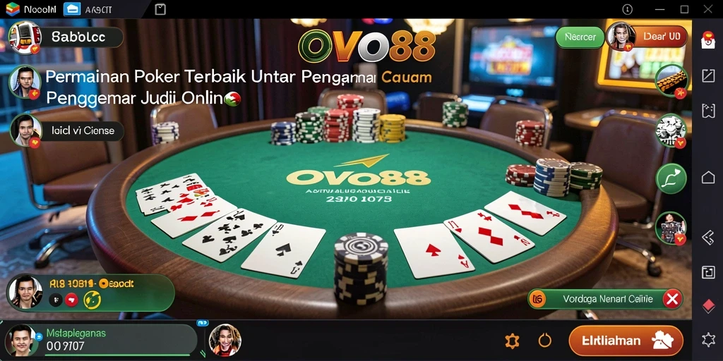 Tampilan gameplay OVO88 dengan fitur Poker yang mengasyikkan.