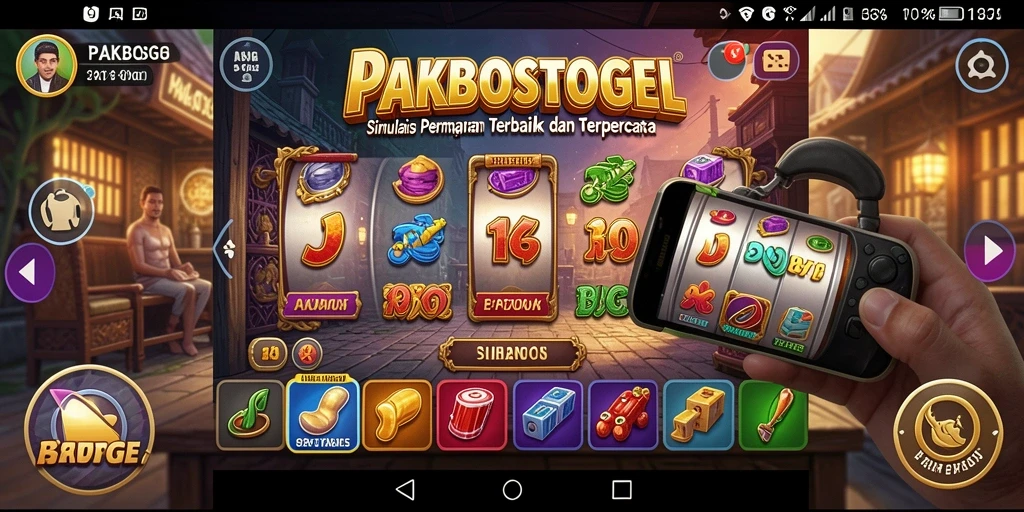 Tampilan gameplay PAKBOSTOGEL yang menarik dan interaktif.