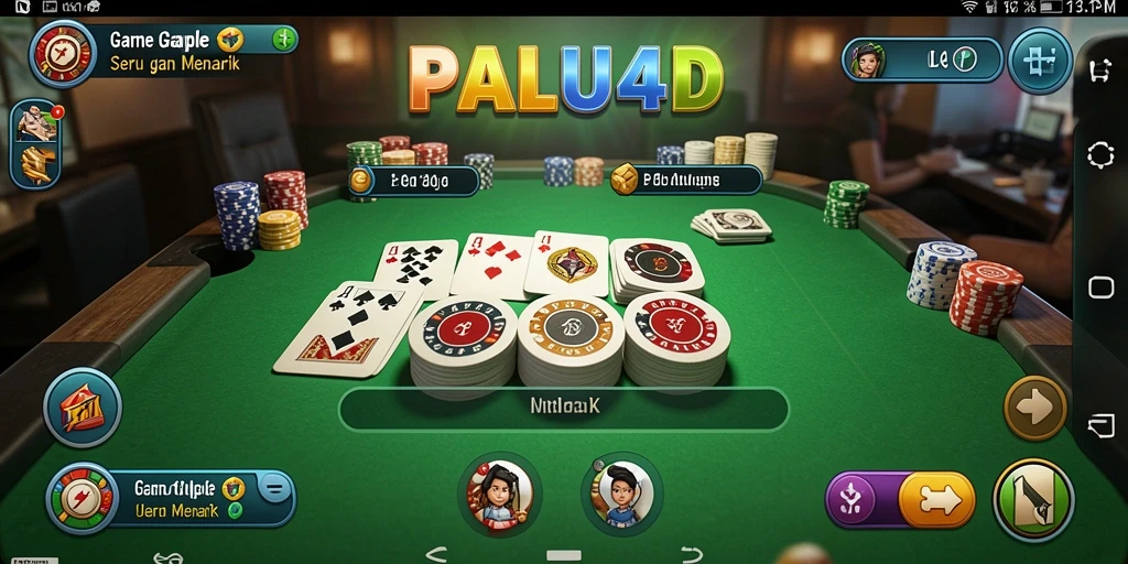 Gameplay menarik di PALU4D menampilkan aksi Gaple yang seru.