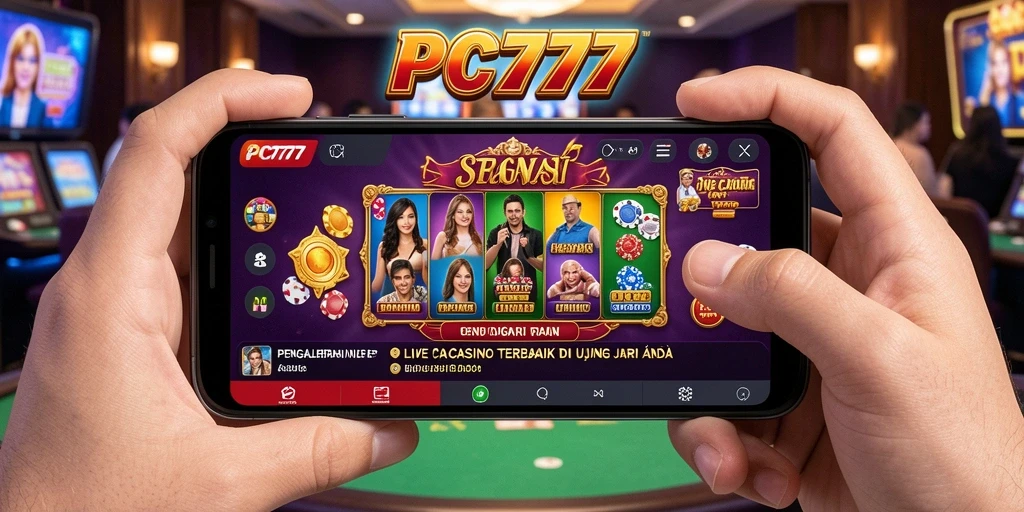 Tampilan gameplay menarik dalam aplikasi Live Casino PC777.