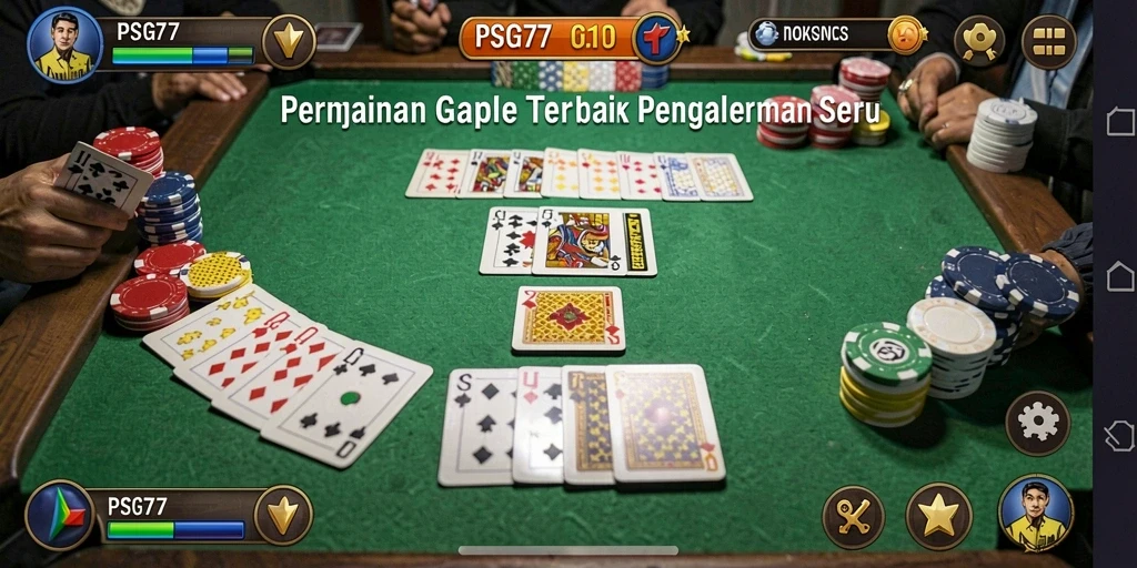 Tampilan gameplay seru dari permainan Gaple PSG77.