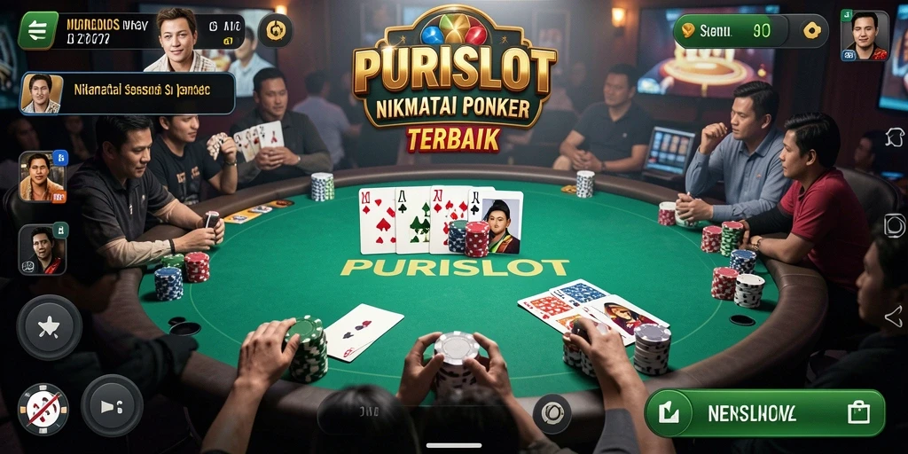 Screenshot gameplay <strong>PURISLOT</strong> yang menunjukkan pengalaman poker yang mendebarkan.