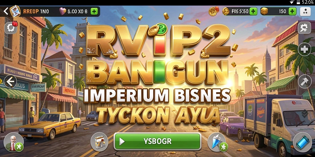 Screenshot utama gameplay RVIP2 yang menunjukkan pengalaman Tycoon.