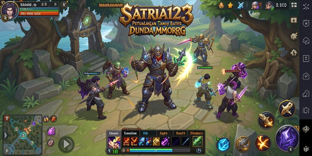 Tampilan gameplay yang seru dalam SATRIA123 dengan aksi fantastis.