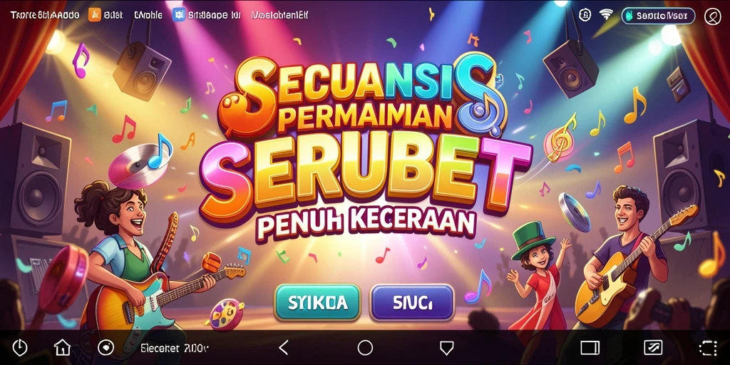 Screenshot SERUBET menampilkan pengalaman seru bermain musik.
