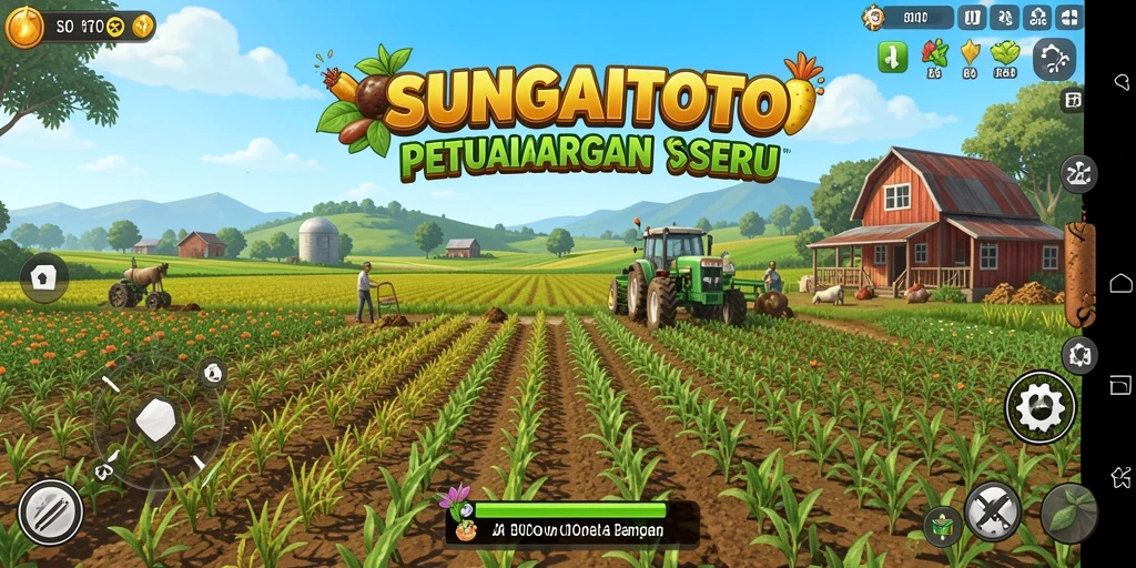 Gameplay SUNGAITOTO yang menarik dengan aktivitas pertanian interaktif.