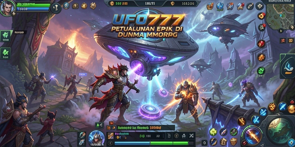 Tampilan gameplay yang mendebarkan dalam UFO777 dengan aksi petualangan MMORPG.