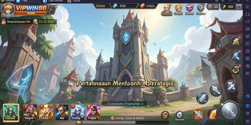 Screenshot utama menunjukkan aksi mendebarkan dalam gameplay Tower Defense.