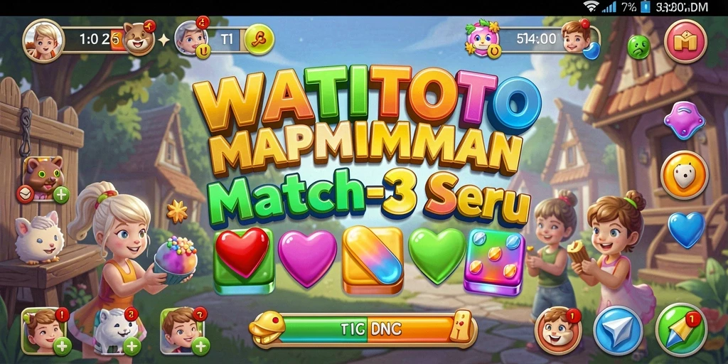 Tampilan gameplay WATITOTO yang penuh warna dan seru.