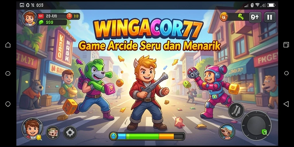 Tampilan gameplay Arcade WINGACOR77 yang seru.